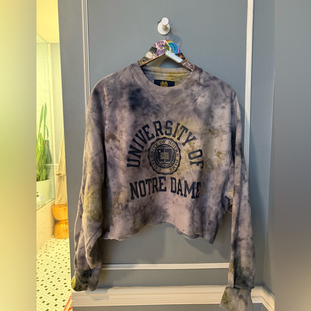 Notre Dame One of a Kind Tie-Dye Crew neck sweatshirt